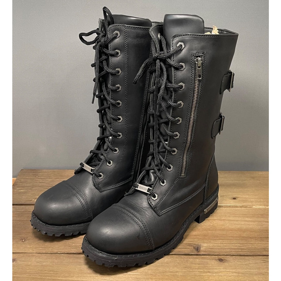 Milwaukee Leather Men\'s Tactical Lace Up Boots Size 10.5 Black Motorcycle 9069 main image 7
